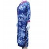 Long Kurtas with Floral Print - Blue and White