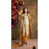 Salwar Suit- Pure Cotton with elegant self print - Ivory (Un Stiched)