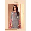 Salwar Suit- Pure Cotton with elegant self print - Pink and Gray (Un Stitched)