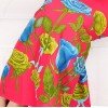 High Quality Pure Cotton Floral Print Long Nighty - Hot Pink
