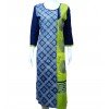 Long Kurtas with Round Print - Blue and Green