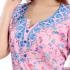High quality Pure Cotton Floral Print Long Nighty - Pink