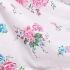 High Quality Pure Cotton Floral Print Long Nighty - White with Hot Pink