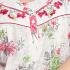High Quality Pure Cotton Floral Print Long Nighty - White with Pink and Red