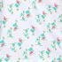 High Quality Pure Cotton Floral Print Long Nighty - White and Sky Blue