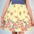High Quality Pure Cotton Floral Print Kids Frock - Yellow and Slate Gray