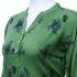 Imported Georgette Top with Floral Print - Olive Green
