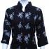 Imported Rayon Shirt with Floral Print  - Black
