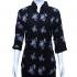 Imported Rayon Shirt with Floral Print  - Black