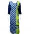 Long Kurtas with Round Print - Blue and Green