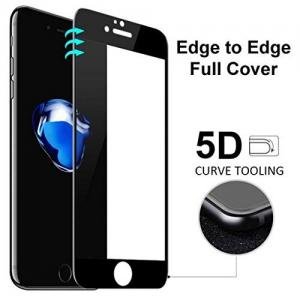 Apple iPhone 6 / 6S Black Colour HD Crystal Clear 5D Tempered Glass Screen Protector