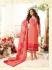 Salwar Kameez- Crape Material with straight embroidery - Pink  (Un Stitched)