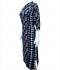 Long Kurtas with Floral Print - Black and White