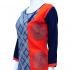 Long Kurtas with Round Print - Blue and Red